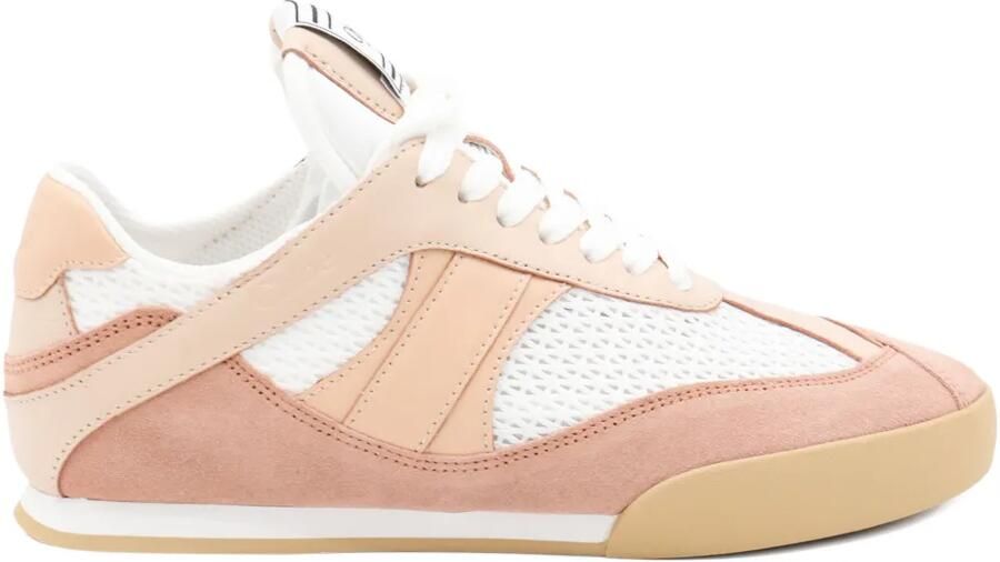 Chloé Suède sneakers met mesh vlak Roze