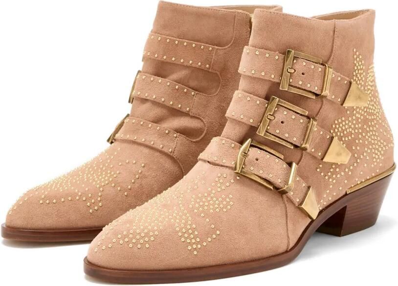 Chloé Susan laarzen met gesp en studs Beige - Foto 4