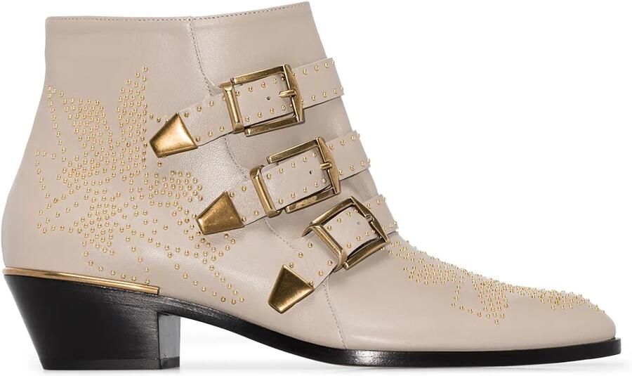 Chloé Susanna enkellaarzen met studs Beige