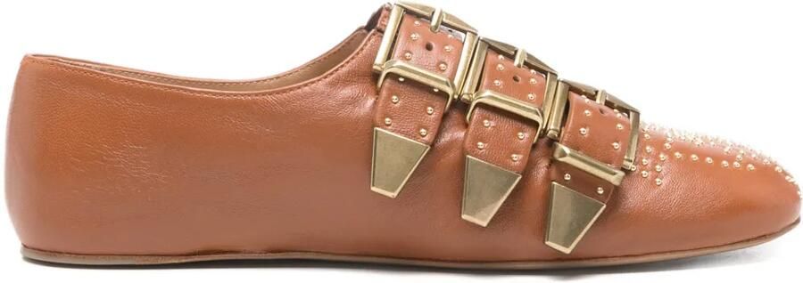 Chloé Susanna gespschoenen met studs Bruin