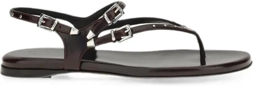 Chloé Susanna leren sandalen met studs Bruin