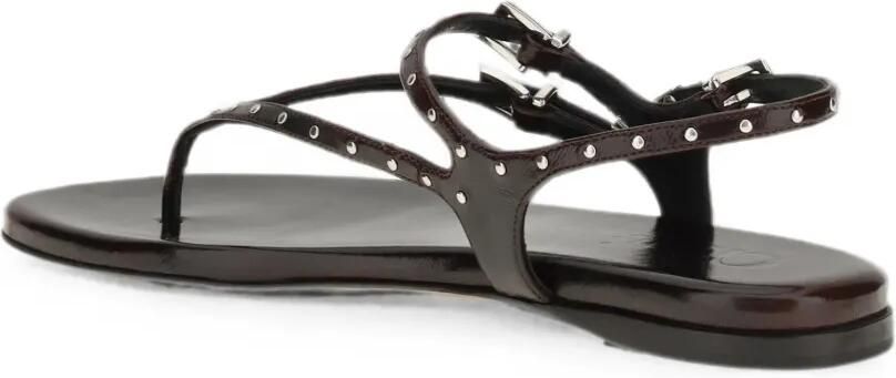 Chloé Susanna leren sandalen met studs Bruin - Foto 3