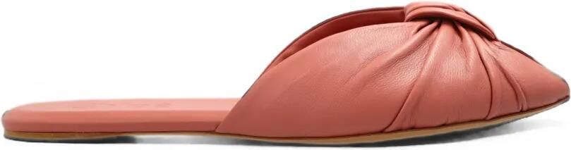 Chloé Suzie platte leren sandalen Roze