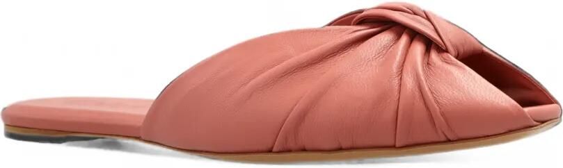 Chloé Suzie platte leren sandalen Roze - Foto 5