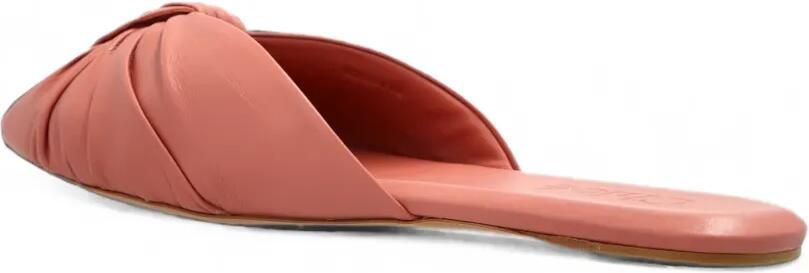 Chloé Suzie platte leren sandalen Roze - Foto 4