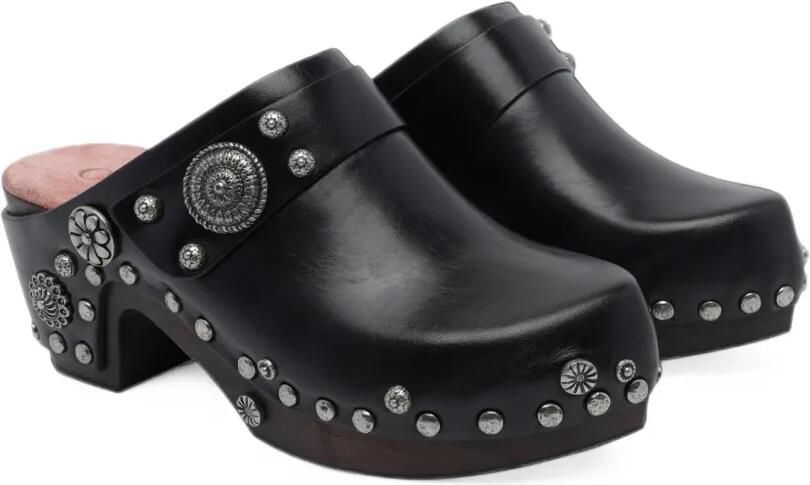 Chloé Talis leren muiltjes met studs Zwart - Foto 4
