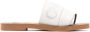Chloé Woody sandalen met geborduurd logo Wit - Thumbnail 1