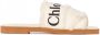 Chloé Woody sandalen met logoband Wit - Thumbnail 1