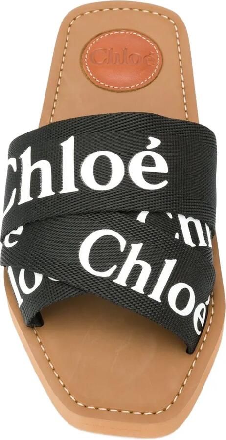 Chloé Woody sandalen met gekruiste bandjes Zwart - Foto 3