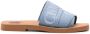 Chloé Woody slippers met geborduurd logo Blauw - Thumbnail 1