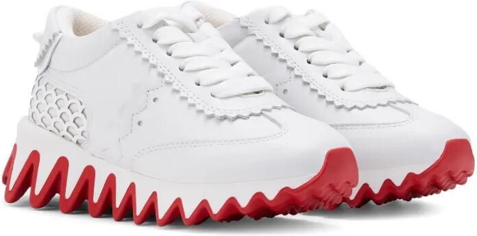 Christian Louboutin Kids Shark leren sneakers Wit