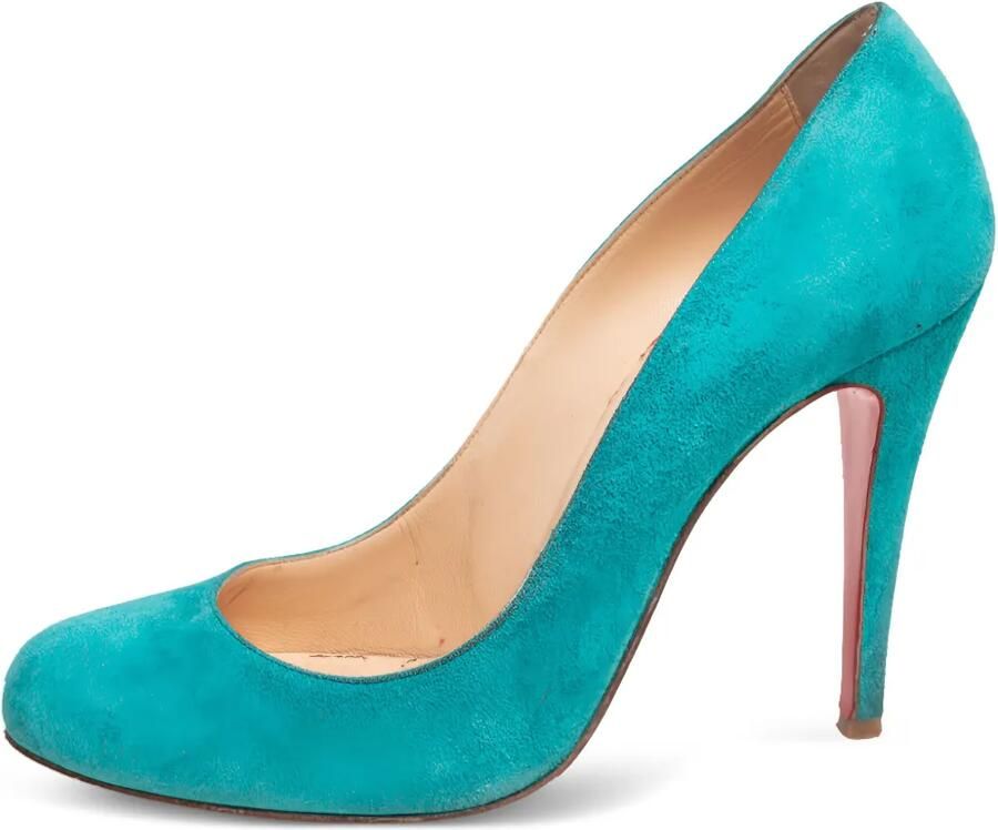 Christian Louboutin Pre-Owned Suède pumps Blauw