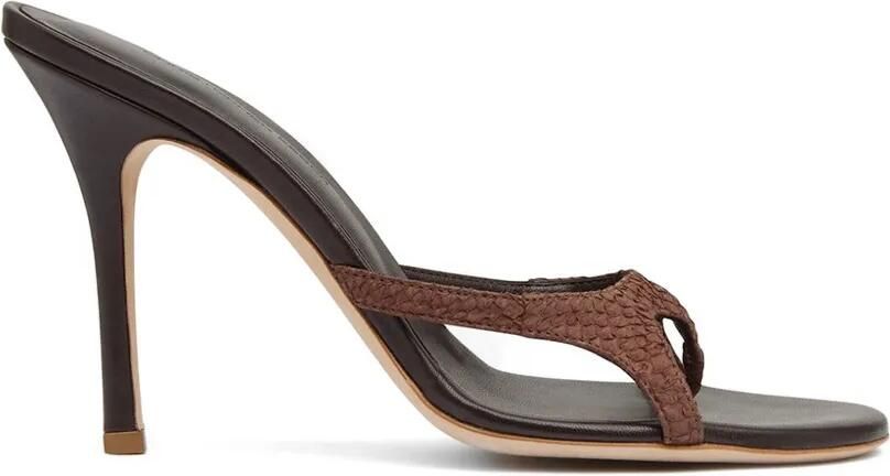 Christopher Esber Alocasia sandalen met hak Bruin
