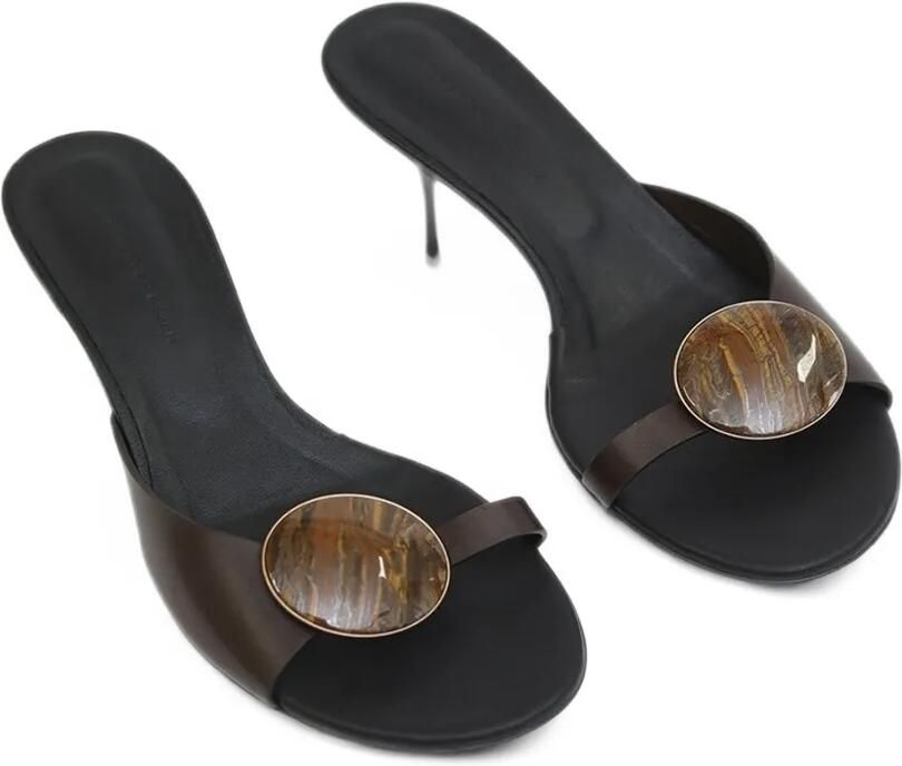 Christopher Esber Aura Quartz leather mules Bruin - Foto 2