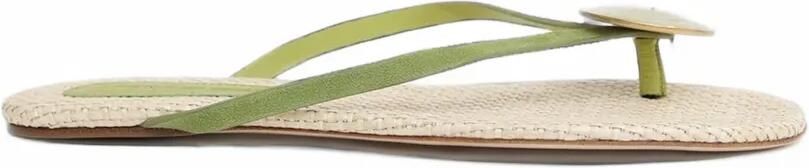 Christopher Esber Aura Quartz stone-embellished flip flops Groen