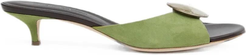 Christopher Esber Aura Quartz suède muiltjes Groen