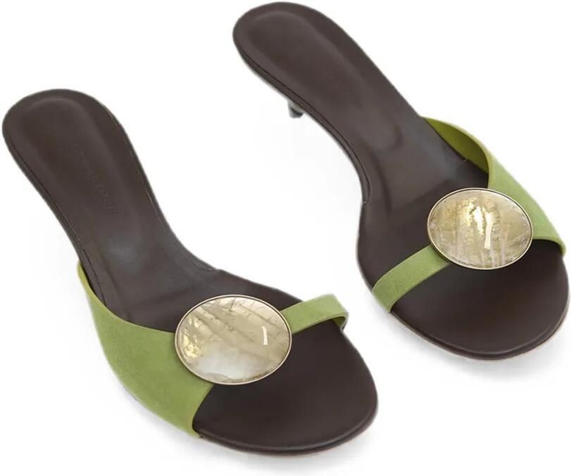 Christopher Esber Aura Quartz suède muiltjes Groen - Foto 2