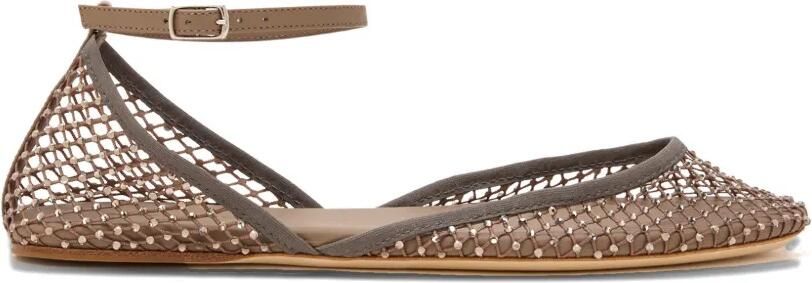 Christopher Esber Ballerina's met enkelbandje Beige