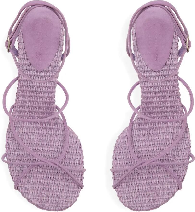 Christopher Esber Blaze raffia-suède sandalen Paars - Foto 2