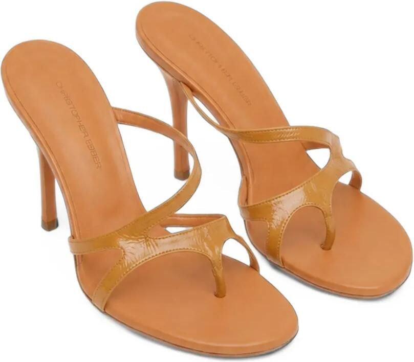 Christopher Esber Calathea leren sandalen met hak Beige - Foto 4