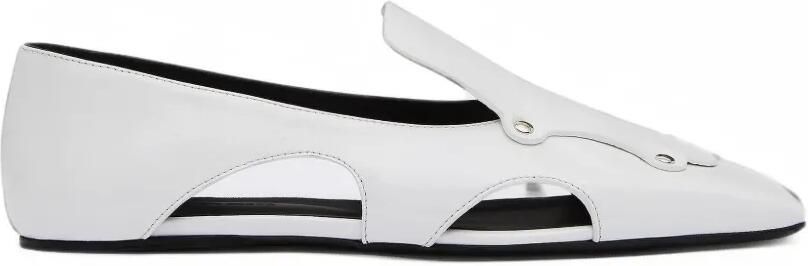 Christopher Esber Chisel leren loafers met uitgesneden details Wit