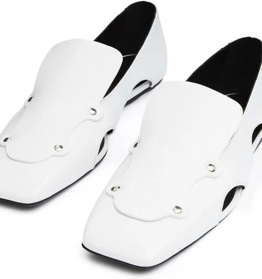 Christopher Esber Chisel leren loafers met uitgesneden details Wit - Foto 2