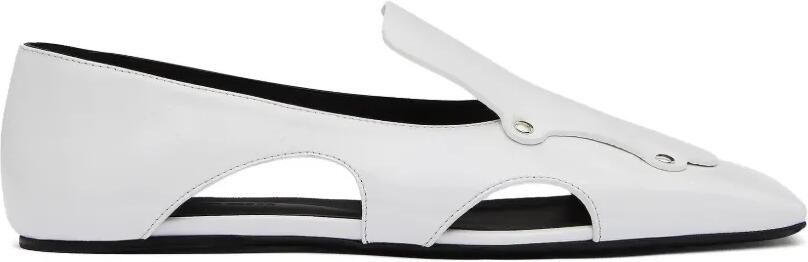 Christopher Esber Chisel leren loafers met uitgesneden details Wit