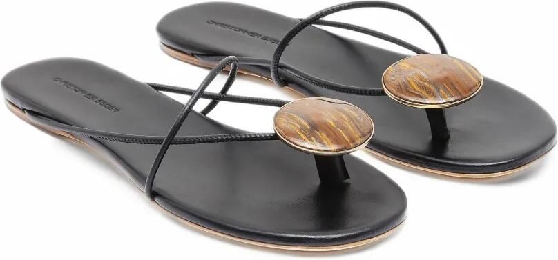 Christopher Esber Doma Stoned multi-strap sandals flats Zwart - Foto 4
