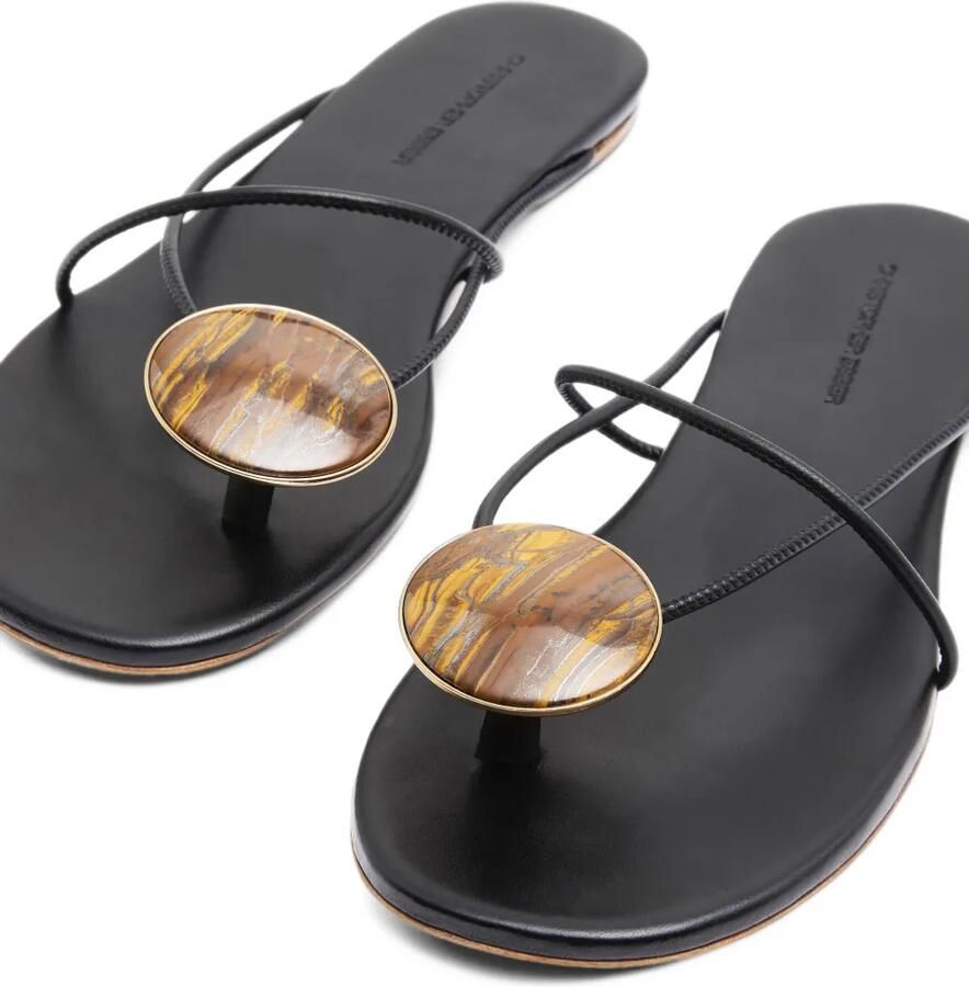 Christopher Esber Doma Stoned multi-strap sandals flats Zwart - Foto 2
