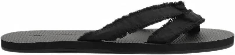 Christopher Esber Freya zijden teenslippers Zwart