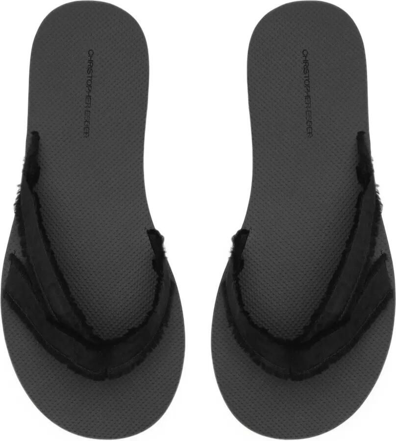 Christopher Esber Freya zijden teenslippers Zwart - Foto 2
