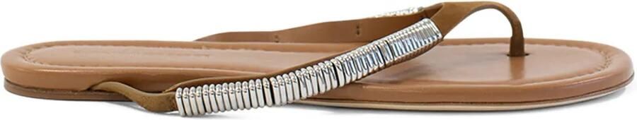 Christopher Esber Frida suède sandalen Bruin