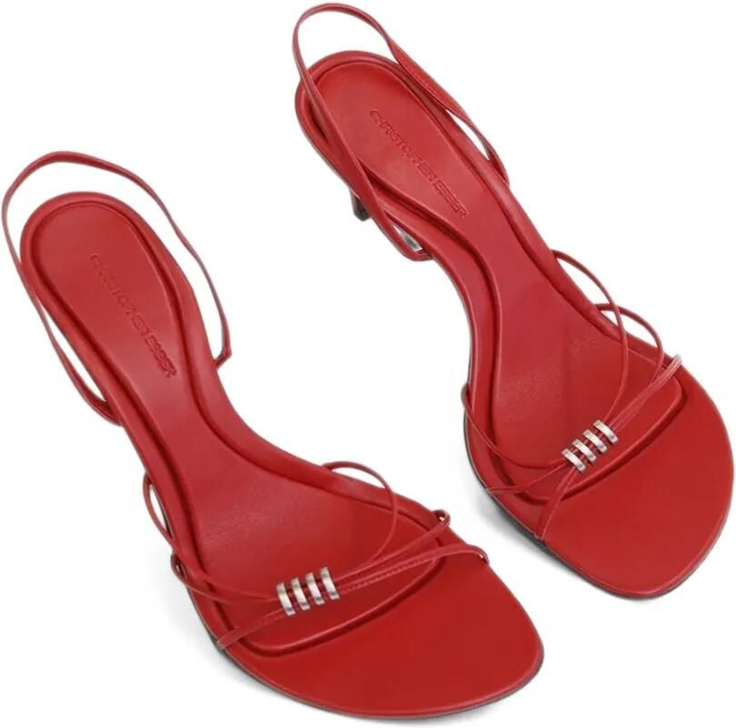 Christopher Esber Giro metal-ring sandals Rood - Foto 3