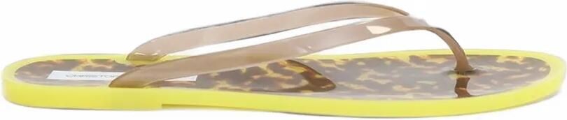 Christopher Esber Jo teenslippers met schildpad-effect Geel