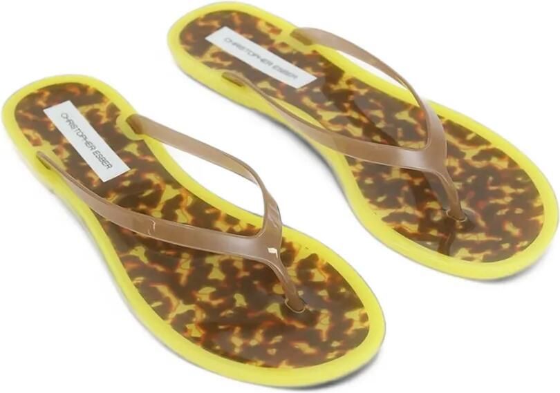 Christopher Esber Jo teenslippers met schildpad-effect Geel - Foto 3