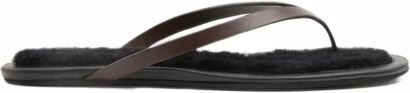 Christopher Esber Joan shearling-footbed flip flops Bruin