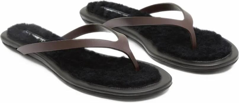 Christopher Esber Joan shearling-footbed flip flops Bruin - Foto 4