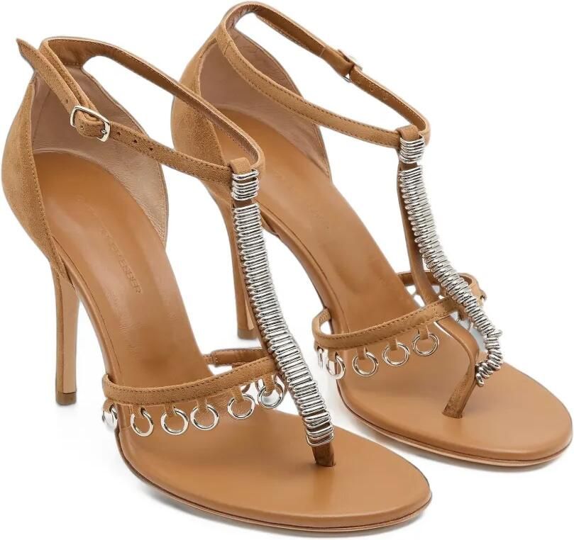 Christopher Esber Ludo pierced suede heeled sandals Bruin - Foto 3