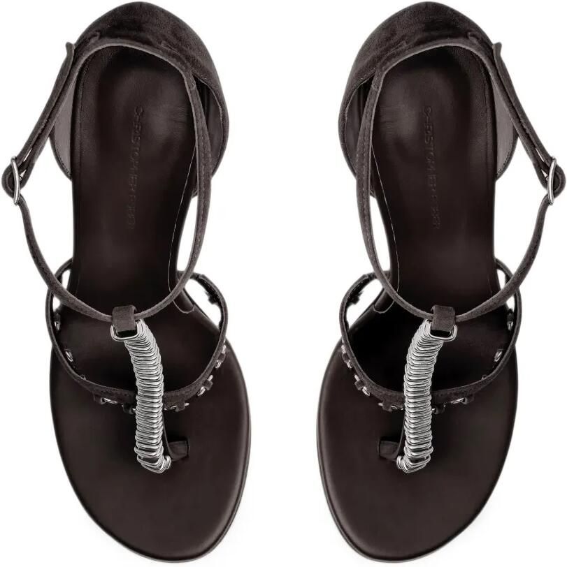 Christopher Esber Ludo suède sandalen met hak en gaatjes Bruin - Foto 2