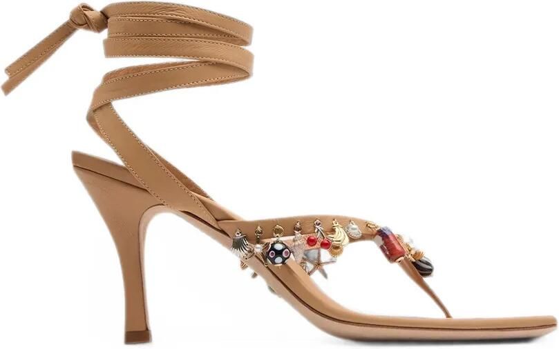 Christopher Esber Memento sandalen verfraaid met bedels Bruin