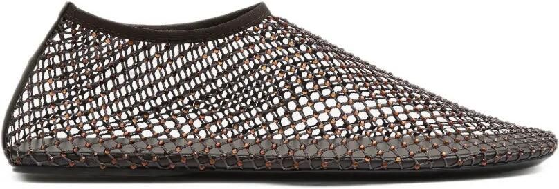 Christopher Esber Minette crystal-embellished mesh ballet flats Bruin