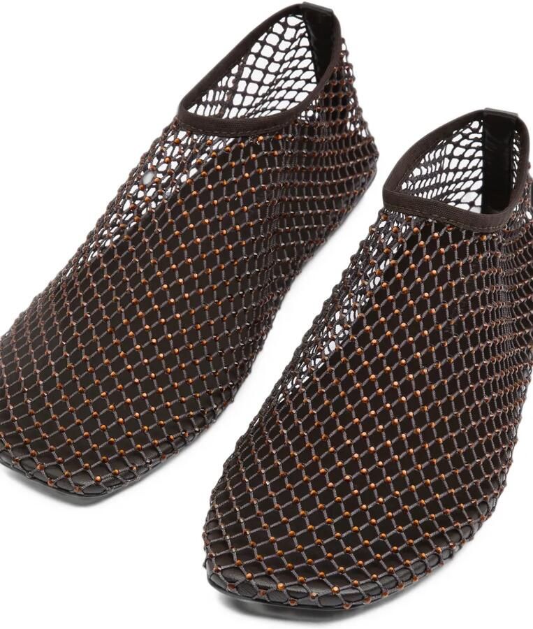 Christopher Esber Minette crystal-embellished mesh ballet flats Bruin - Foto 2