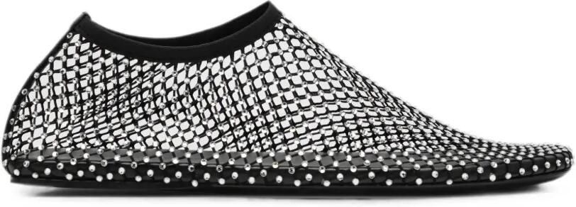 Christopher Esber Minette mesh ballerina's met kristallen Zwart