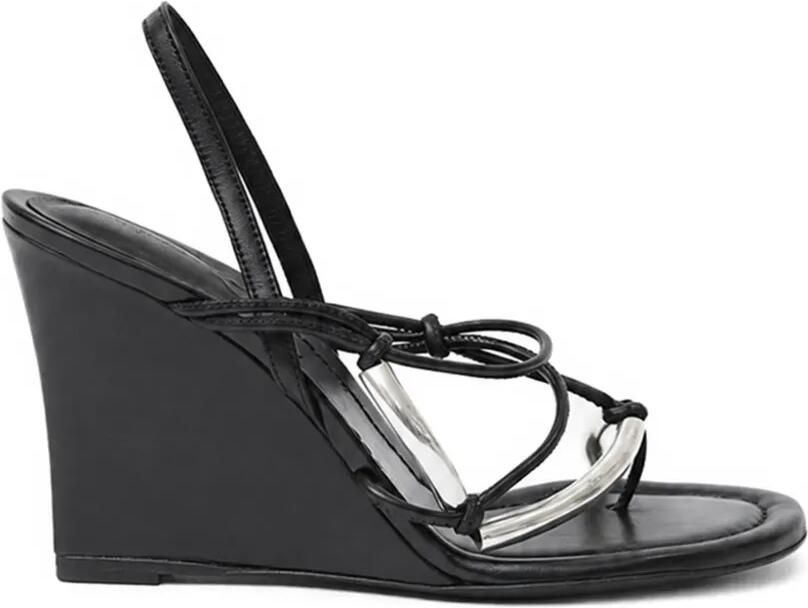 Christopher Esber Molten sandalen met sleehak en bandjes Zwart