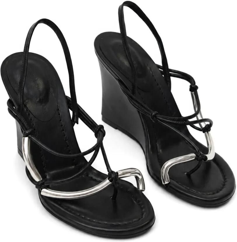 Christopher Esber Molten sandalen met sleehak en bandjes Zwart - Foto 2