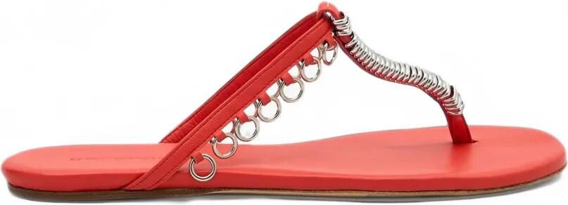 Christopher Esber Platte sandalen met pierced details Rood