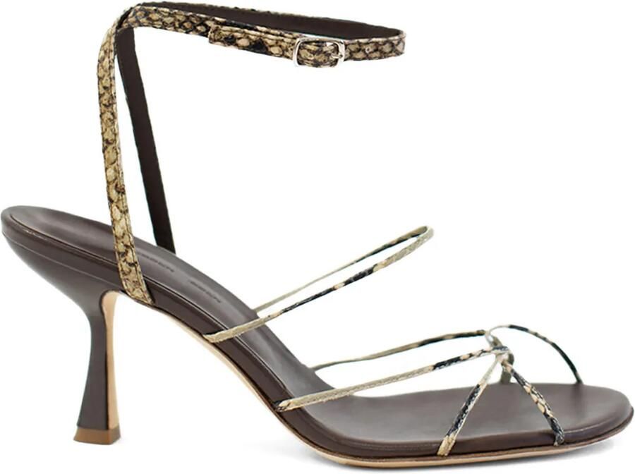 Christopher Esber Sandalen met slangenhak Bruin