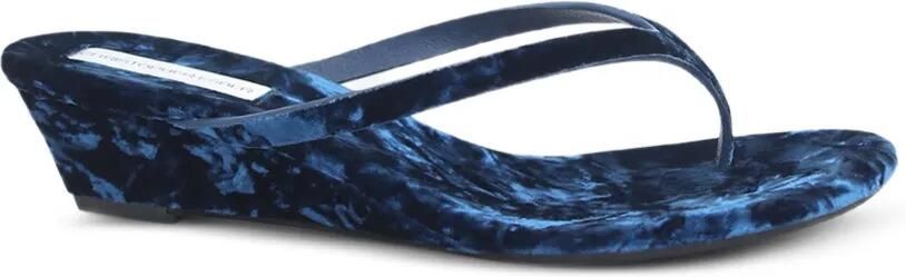 Christopher Esber Scala fluwelen pumps met sleehak Blauw