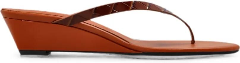 Christopher Esber Scala leren sandalen met hak Bruin