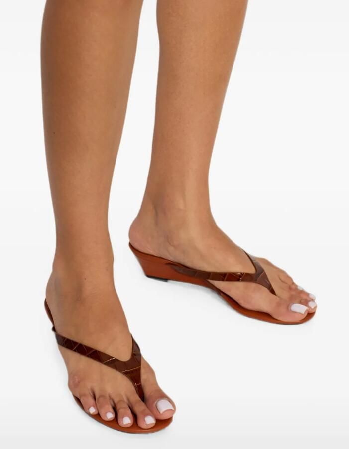 Christopher Esber Scala leren sandalen met hak Bruin - Foto 2